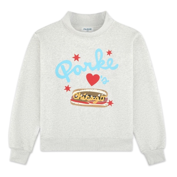 Parke Tops - PARKE Chicago Graphic Mockneck NWT